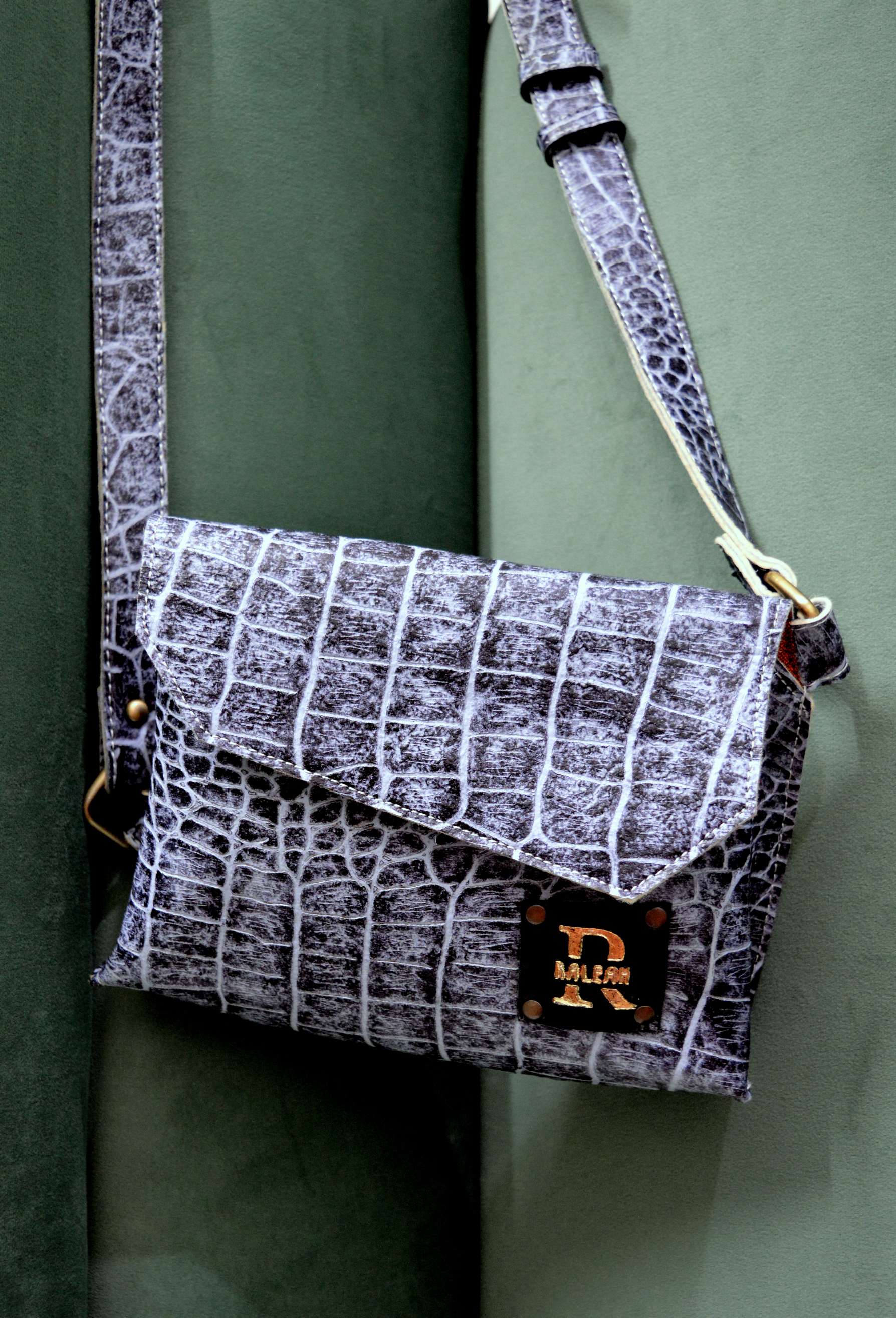 Indigo Croco Vegan Leather