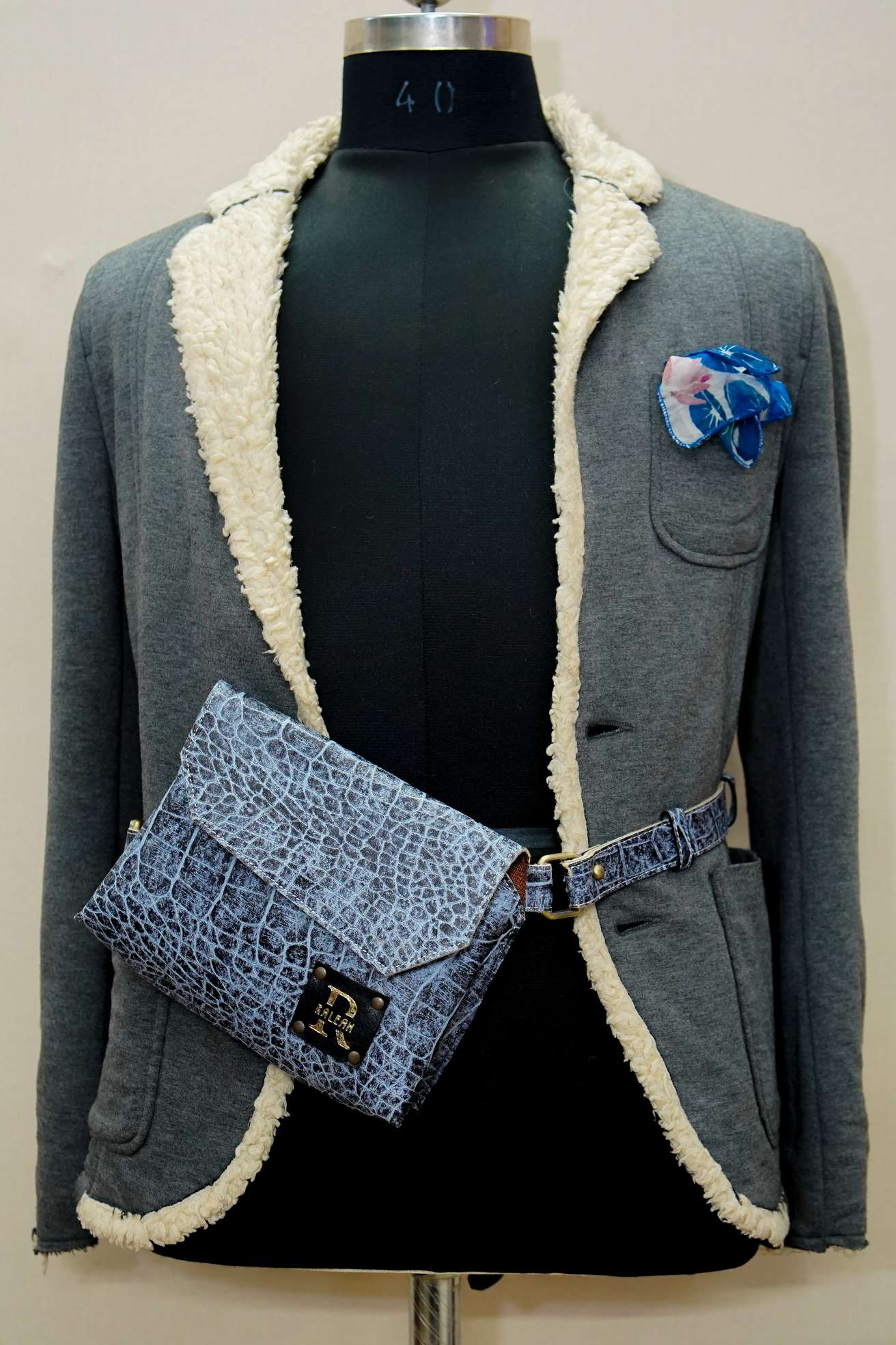 Indigo Croco Vegan Leather